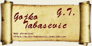 Gojko Tabašević vizit kartica